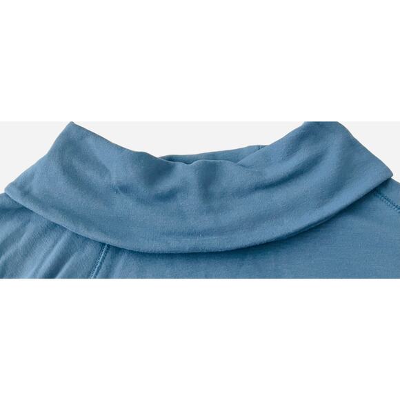 OLD NAVY LONG SLEEVE PULL- OVER TURTLENECK SWEATSHIRT, WOMENS, L, BLUE, HIGH-LOW - Picture 3 of 10